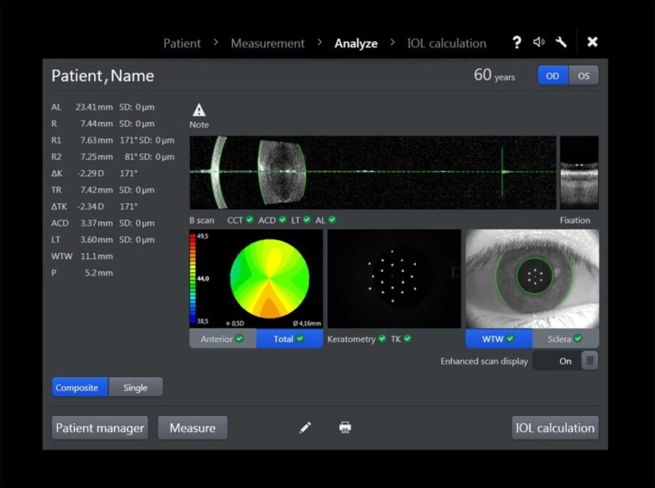 Carl Zeiss IOLMaster 700 optical biometry Keratometry