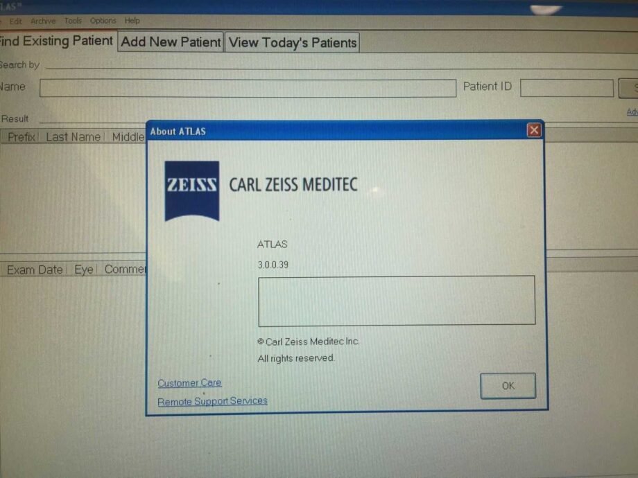 Carl Zeiss Atlas 9000 Corneal Topographer Corneal Wavefront